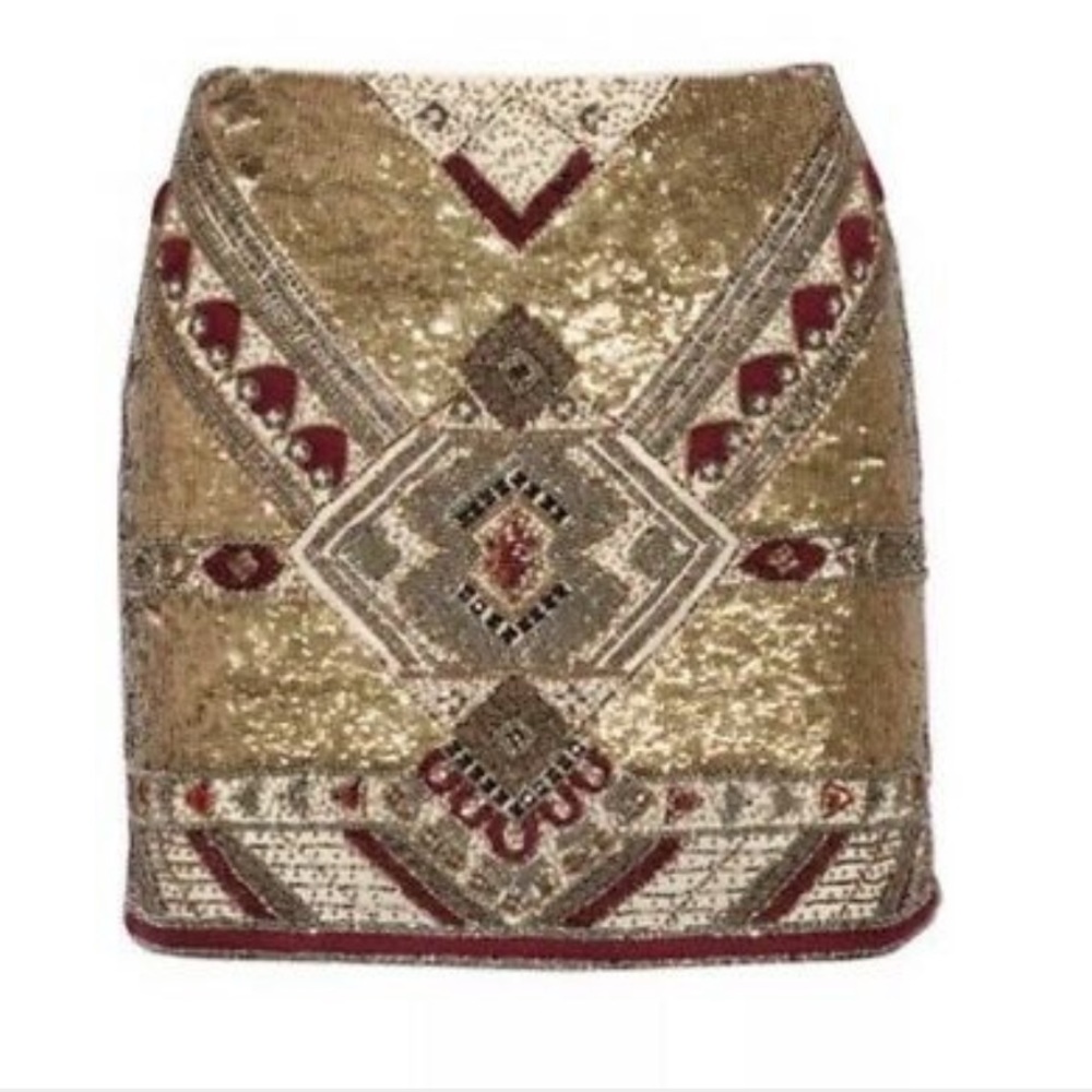 Alice and Olivia Sequined Mini Skirt 4